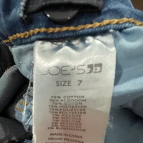 Joe's Jeans Girl's Una Rhinestone Distressed Denim Jeans, Size 7 - Picture 5 of 5